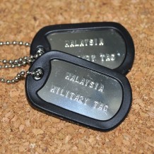 Silver Shiny double military tag (Military Dog tag)